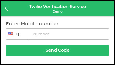 Verification code prompt form