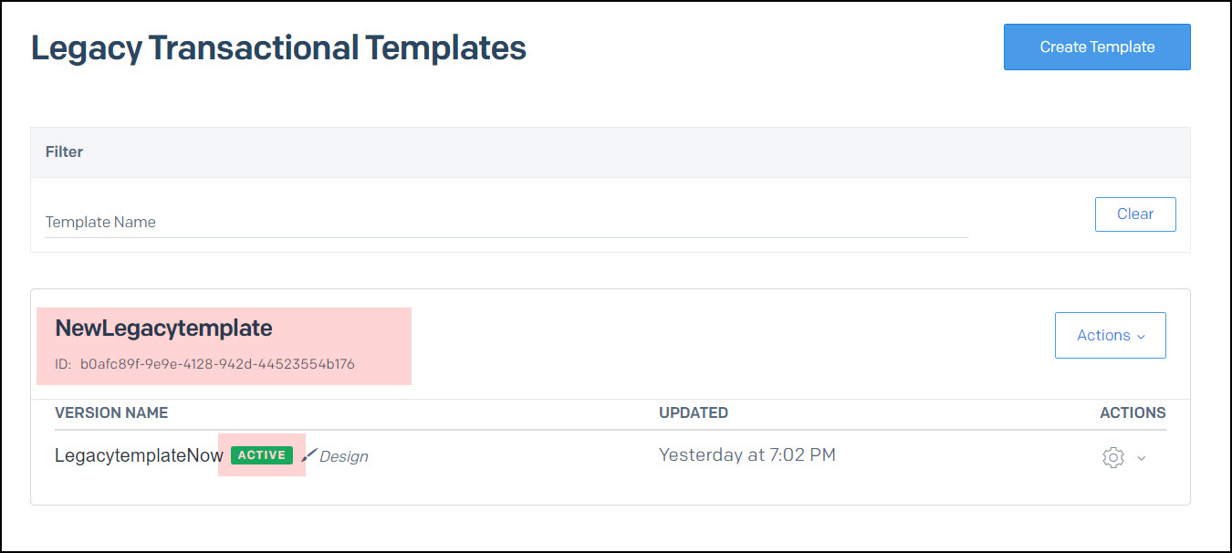 Legacy Templates