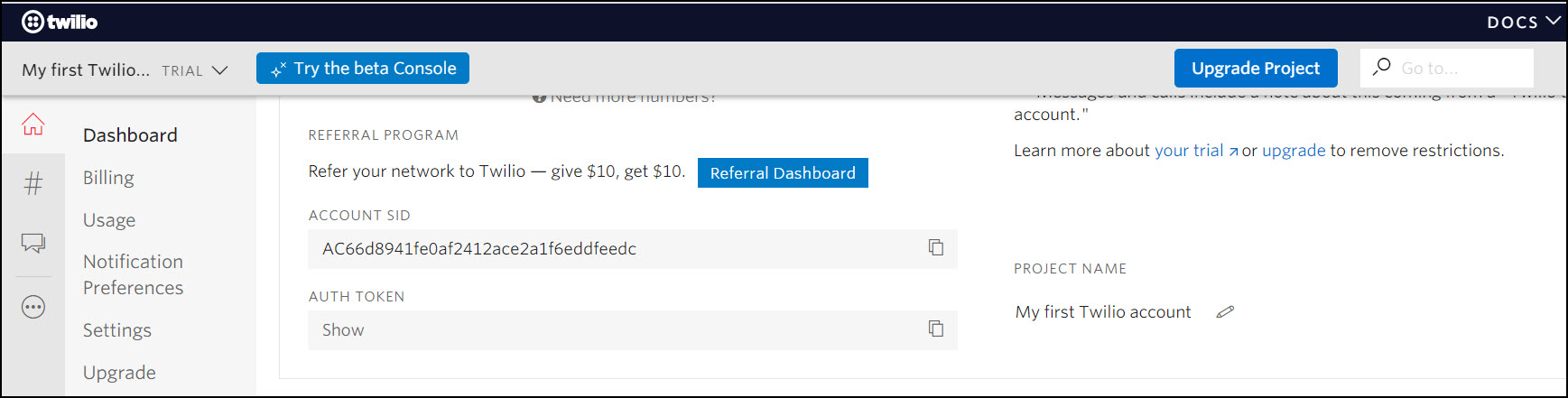 Twilio Account SID