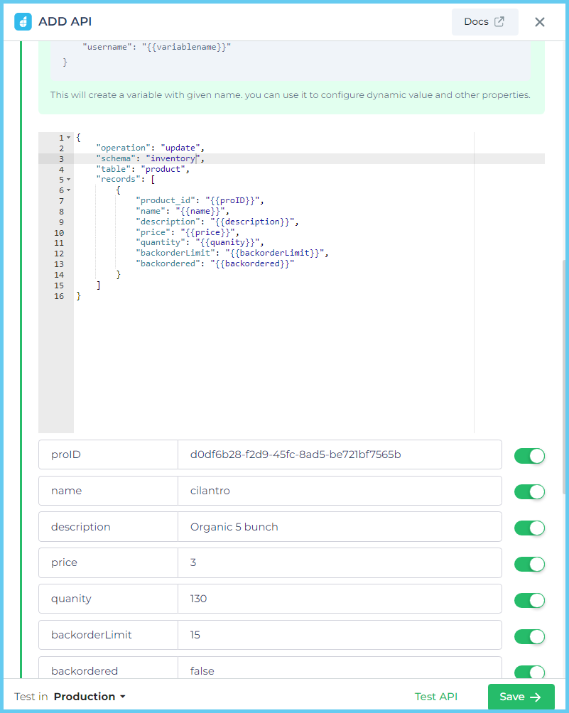 app information about product 