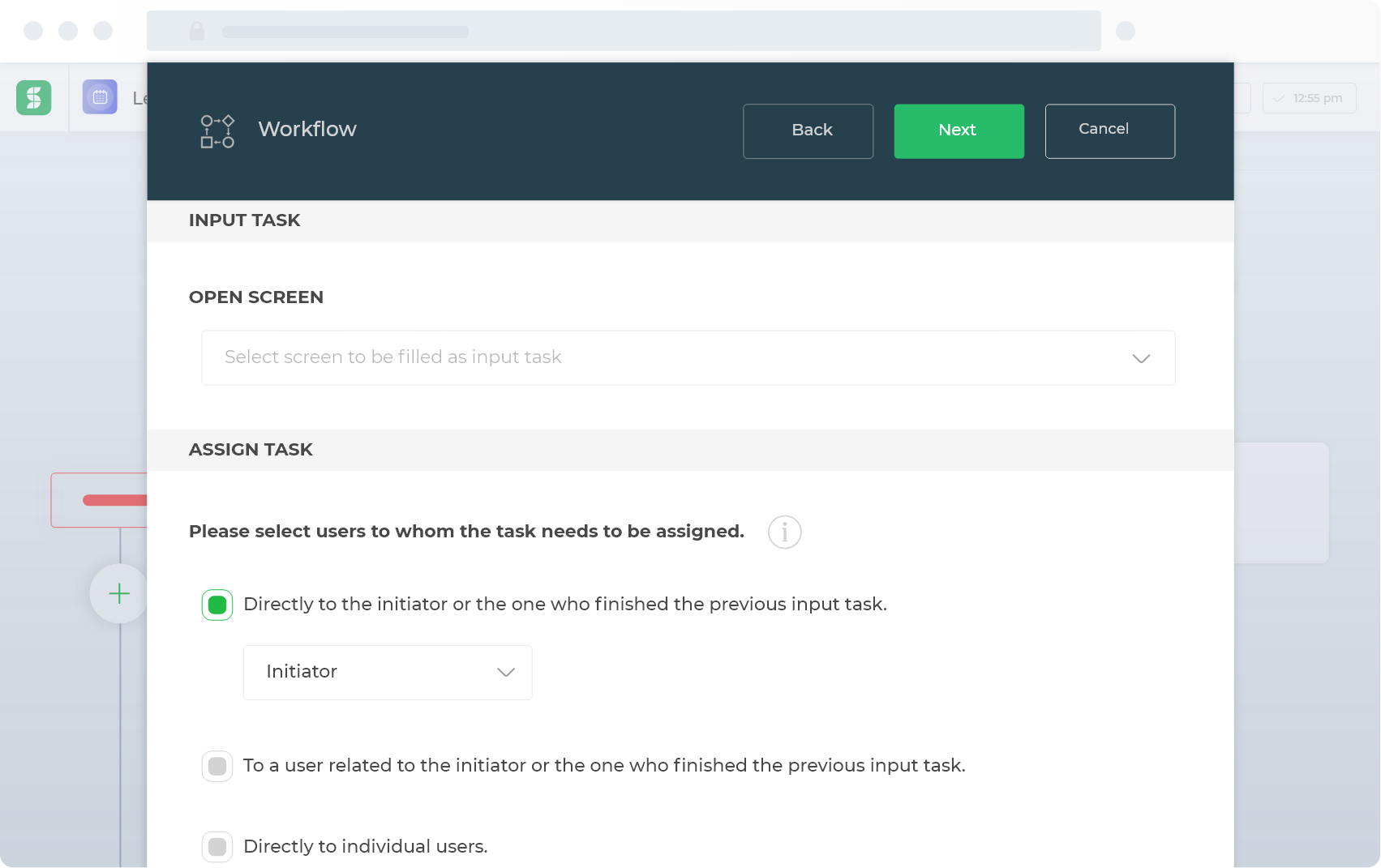 Input Tasks in Workflows