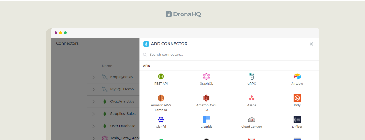 Internal tools on top of data sources