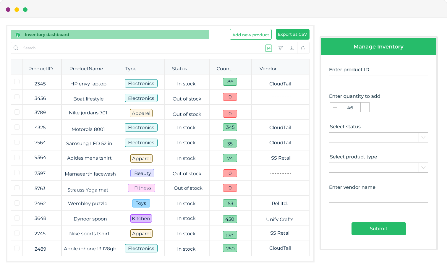 inventory management
