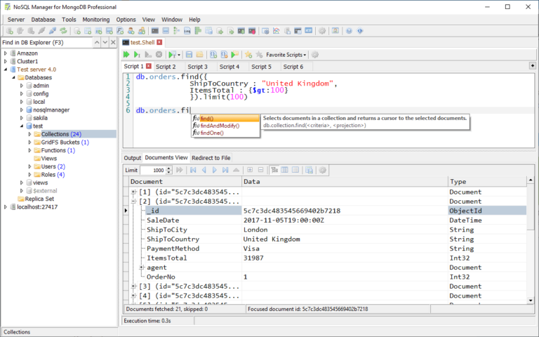 NoSQL Manager MongoDB GUI