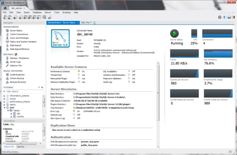 MySQL Workbench is a unified visual tool for database architects
