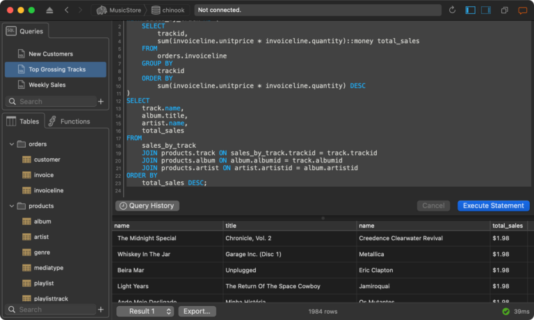 Postico PostgreSQL Database GUI