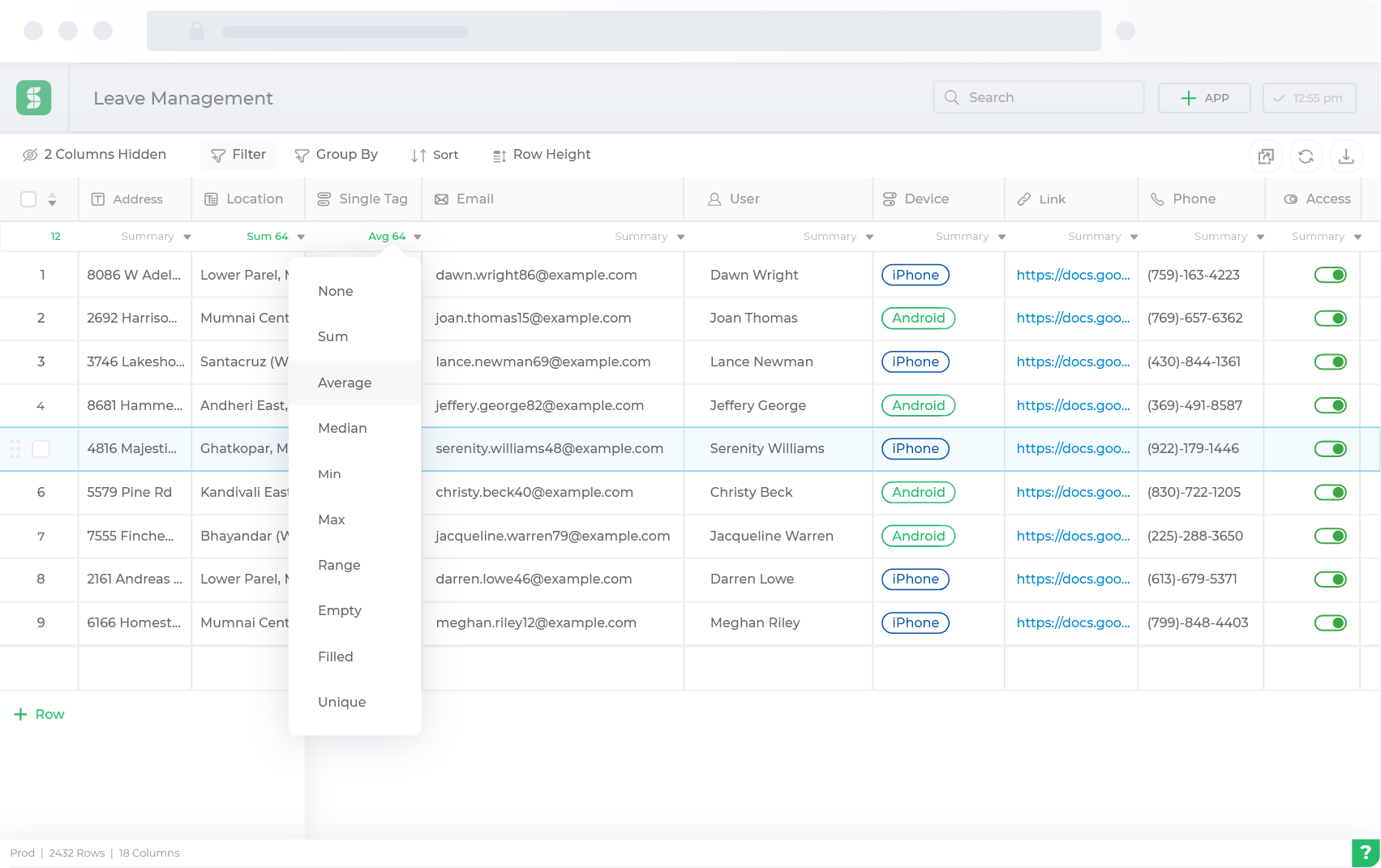 Sheets as Database