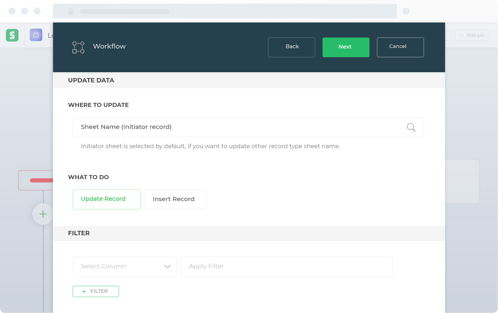 Update Data Task in Workflows